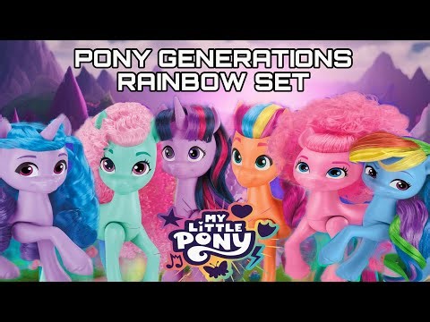 THE ULTIMATE MY LITTLE PONY GENERATION CROSSOVER 💗 MY LITTLE PONY G5 PONY GENERATIONS RAINBOW SET 💗