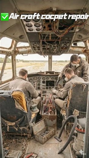 Old cargo plane cockpit rebuild #viral#