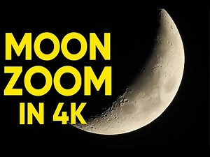 Real Moon Zoom with DSLR Camera in 4K | Full Moon Close-Up View 🌕📸