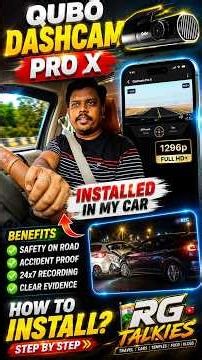 Qubo Dashcam Pro X 🚗🔥 | Installation + Benefits Every Car Owner Should Know! #QuboDashcam #dashcam