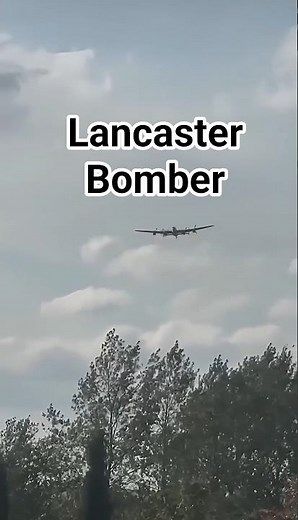 RAF Lancaster Bomber flies right at the camera
