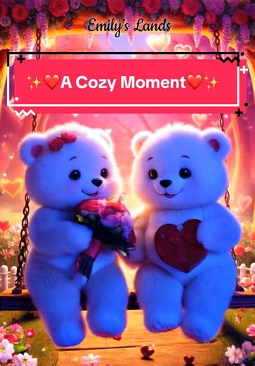 Valentine's Day Teddy Bears on a Sweet Swing