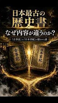 古事記と日本書紀…なぜ内容が違うのか？日本最古の歴史ミステリー#日本史 #歴史ミステリー #古事記 #日本書紀 #天照大神 #神武天皇 #日本神話 #古代史 #歴史好き #教科書が語らない日本史