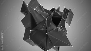 Concept big data machine intelligence algorithm shapes deforming Stock Video