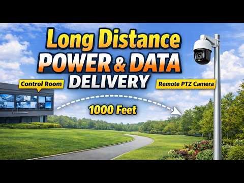 300m Long-Distance PoE Camera Test | Delivering Power & Data 1000 Feet Without AC