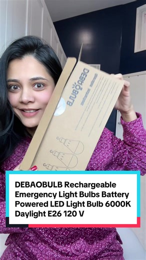 DEBAOBULB Rechargeable Emergency Light Bulbs Battery Powered LED Light Bulb 6000K Daylight E26 120 Volt 9W 60W Equivalent with 1200mAh for Home Power Outage Camping Hurricane. #lightbulb #emergencylightbulb #tiktokshop
