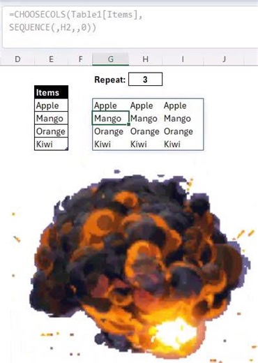 Column Broadcasting In Excel #excel #microsoft