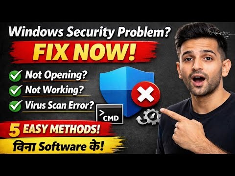 Windows Security Not Opening? 😱 5 Fixes That Actually Work (100% Working)