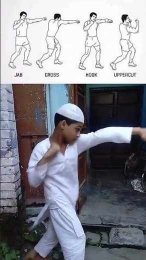 MASTER the 4 Basic Boxing Punches (Jab, Cross, Hook, Uppercut) #boxingfootwork #shadowboxingworkout