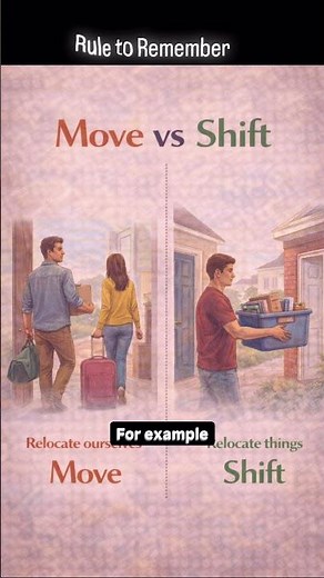 Shift vs Move Difference | spoken, English, and grammar basics