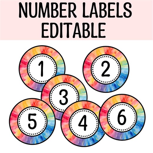 Back to School Printable Bright Number Labels, Calendar Numbers, Cubby Numbers, Number Labels, Kindergarten Number Labels, Number Tags - Etsy Canada