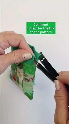 How to Sew Tiny Fabric Squares . Easy Patch & Snap Pouch Tutorial