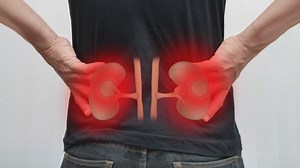 The graphic accompanying photos Show pain, kidney inflammation.