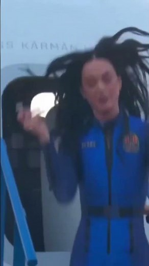 Katy Perry returns from space