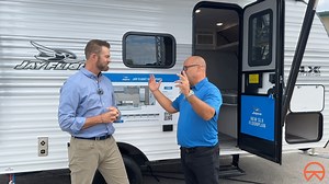4.8K views · 14 reactions | Take a look at the Jayco Jay Flight! This travel trailer was built with affordability and functionality in mind. At a low price point with high-quality construction, this is the perfect unit for people looking to get off the ground and into an RV when they go camping.  Interested in learning more? Head to www.jayco.com.  THOR Industries, Inc. #GORVING #Jayco #RV #Affordable #TravelTrailer #Camping #Travel #Vacation #JayFlight | Go RVing | Facebook