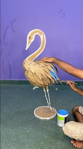 3d cardboard birds 🦢 for home decor #crafts #birds #DIY #fun #make