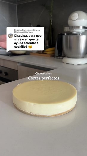 Cómo cortar un cheesecake perfecto con cuchillo caliente