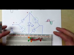 Bridge Rectifier explained using LEDs
