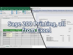 Sage 200 Printing, all from Excel