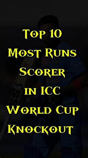 Top 10 Most Runs Scorers in ICC T20 World Cup Knockout History #youtubeshorts #cricketstats