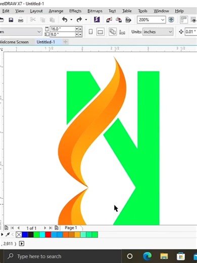 Desain Logo Huruf N Kreatif di CorelDraw - Tutorial Vector