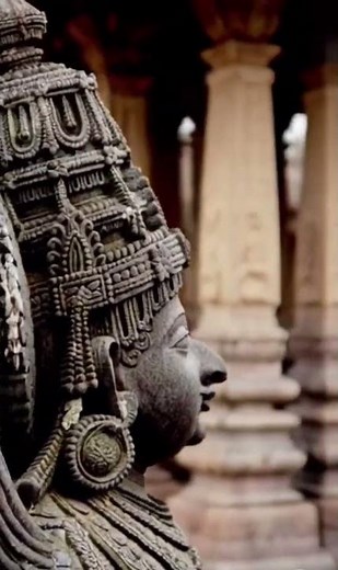 Experience the grandeur of Garuda statue, a breathtaking highlight of Belur's Chennakeshava Temple.