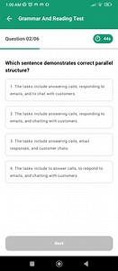 Which sentence demonstrates correct parallel structure?  The ta... | Filo