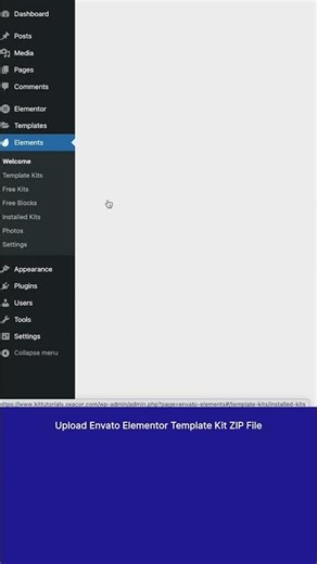 How to install an Envato Elementor template kit. #Elementor #Envato #EnvatoElements #TemplateKit