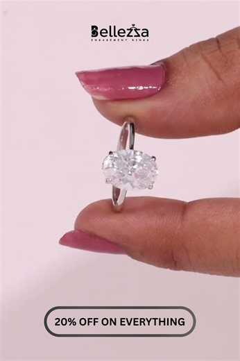 Oval Diamond Petite Pavé Setting Ring with Delicate Sparkle