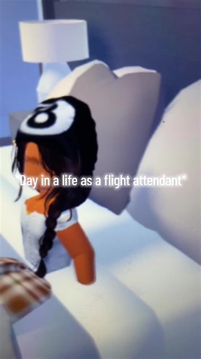Day in a life as a flight attendant #robloxtiktok #cabincrewsimulatorroblox #fypage @Roblox
