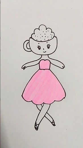 How to draw Ballerina cappuccino #trending #viral #youtubeshorts #ytshorts