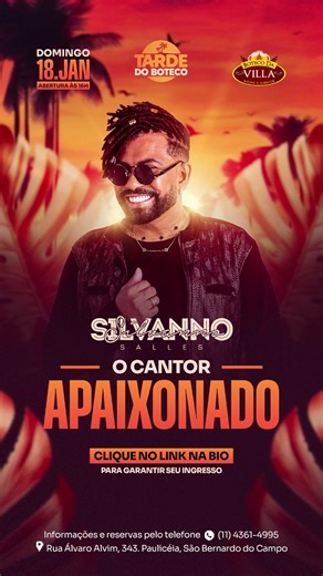 Silvano Salles no Boteco da Villa - 18 de Janeiro