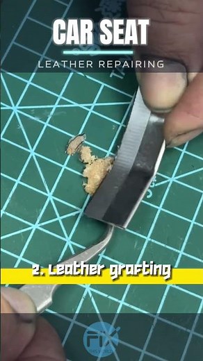 How to #DiY a Burnt CAR SEAT REPAIR | car leather repair | leather repairing | torn care seat repair