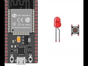 Light up the LED connected to ESP32 using the push button