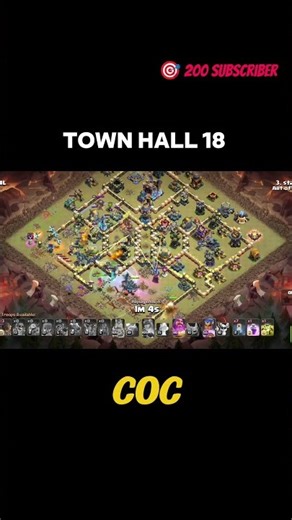 TOWN hall 18 destroyed 😭 || Clan War #th18 #clanwars #coc