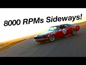 Sideways 8000 RPMs in Original 1969 Boss 302 Mustang of Parnelli Jones