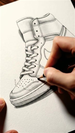 beautiful Nike shoes drawing