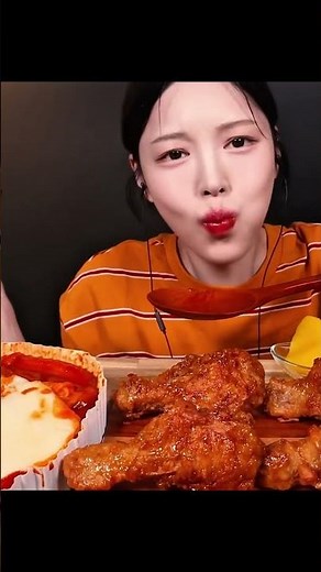 Spicy Cheesy Tteokbokki With Korean Spicy Chicken ASMR MUKBANG ©️Eat with Boki
