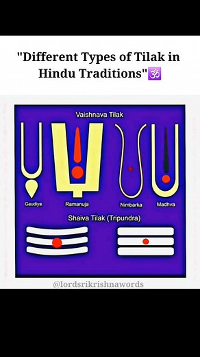 18K views · 94 reactions | "Types of Tilak in Hinduism | Vaishnava & Shaiva Traditions" #Tilak #HinduTradition #Vaishnava #Shaiva #SpiritualIndia #SanatanDharma #VedicCulture #Devotion | Lord sri krishna words | Facebook