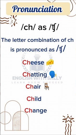 Mastering 'CH' Pronunciation English Sound Secrets Revealed! #englishwithsally #english #vocabs