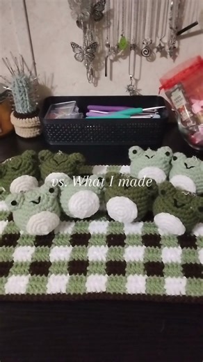 Day 11 of Crochetmas! (11/12) today I made some more cute froggie keychains! #crochet #fyppppppシ