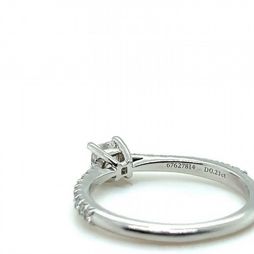 Tiffany & Co. Platinum Novo Princess-Cut Diamond Engagement Ring 0.23ct 3g