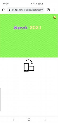 Starfall.com Calendar 3/20/21 Saturday