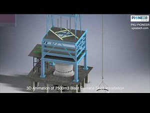 3D Animation of Blast Furnace Shell Installation