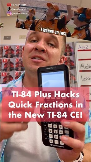 TI-84 Plus Tips & Tricks: How to put Fractions in the Newer TI-84 Plus CE #maths #teacher #fraction