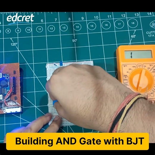 AND gate using transistor | Digital electronics project #edcret #breadboard #circuit