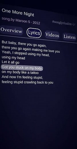 One More Night lyrics - Full song lyrics
