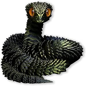 Amazon.com: Binvin 3D Printed Animals-Snake Viper,3D Printed Snake Toys 3D Printed Articulated Snake 3D Printed Animals Animal Model Ornaments Creative Funny Toy Festival Gift for Frends (Black Gold, 24 Inch) : Toys & Games
