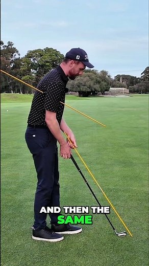 Golf Secret: Alignment Sticks for PERFECT Swing Setup! #shorts