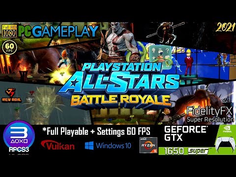 RPCS3 PlayStation All Stars Battle Royale PC Gameplay | Full Playable | PS3 Emulator | 1080p60FPS